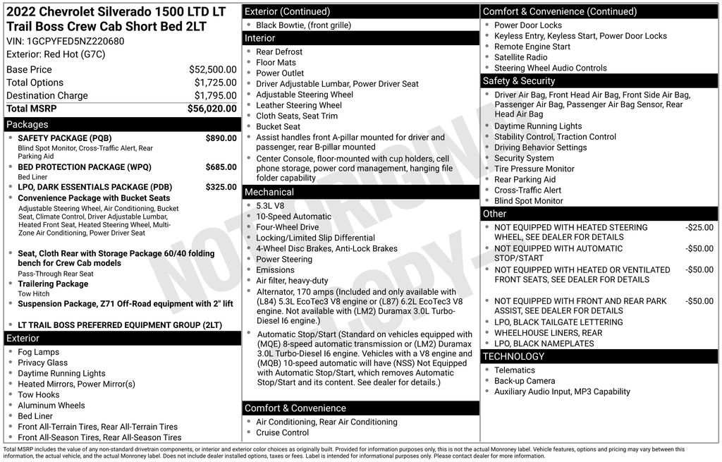 Used 2022 Chevrolet Silverado 1500 LT Trail Boss w/ Safety Package image 13