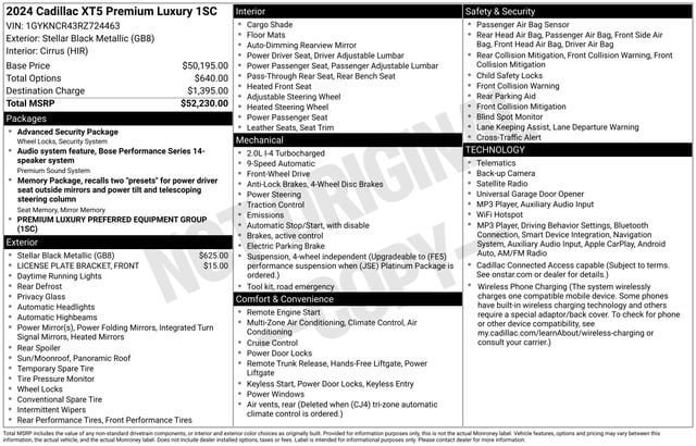 Certified 2024 Cadillac XT5 Premium Luxury FWD image 34