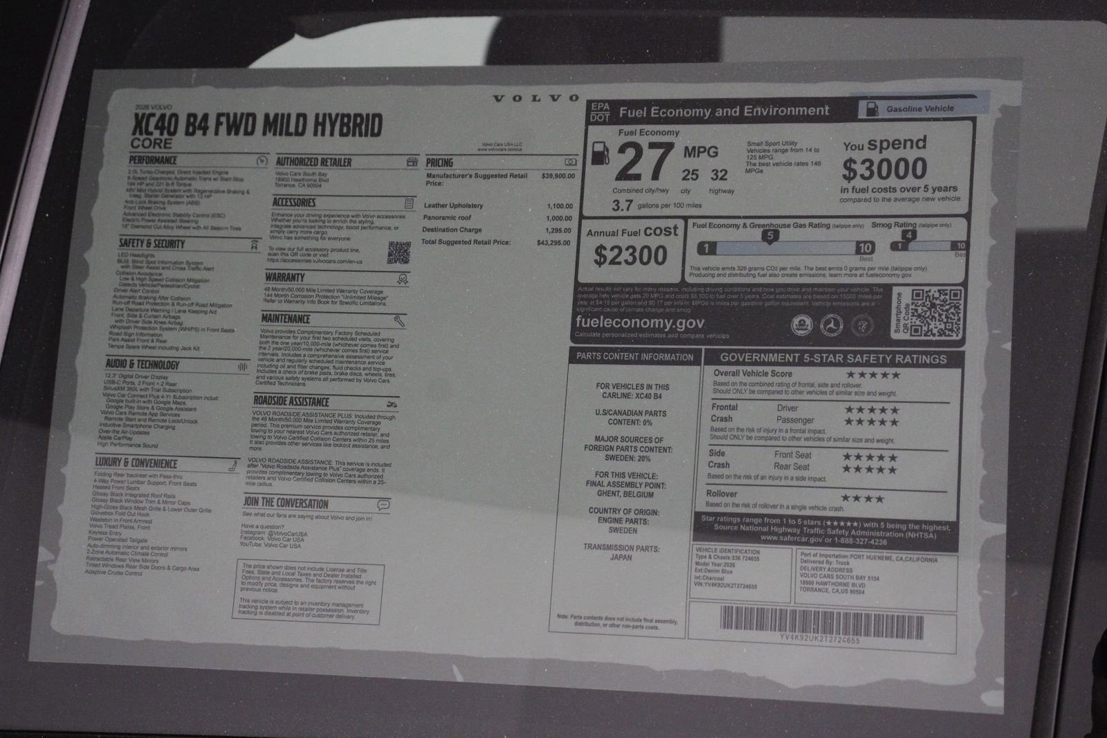 New 2026 Volvo XC40 B4 Core image 18