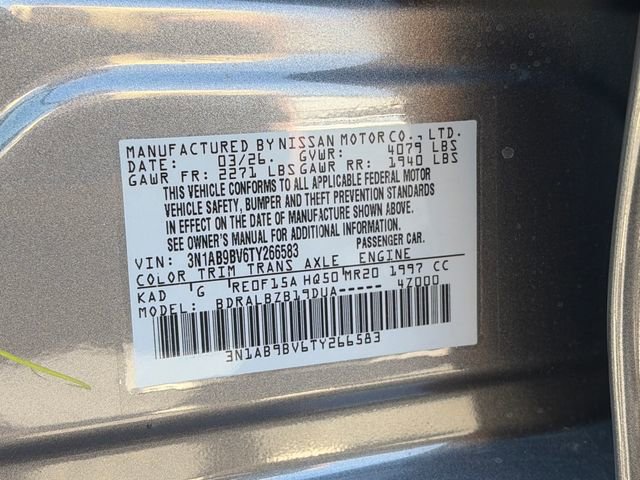 New 2026 Nissan Sentra S w/ Floor Mat Package image 30