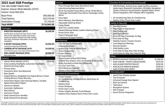 Used 2022 Audi SQ8 Prestige w/ Prestige Package image 38