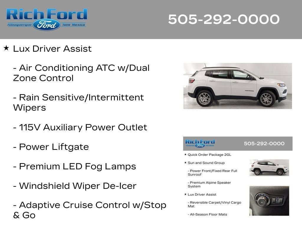 Used 2022 Jeep Compass Latitude w/ Sun and Sound Group AWD/4WD image 83