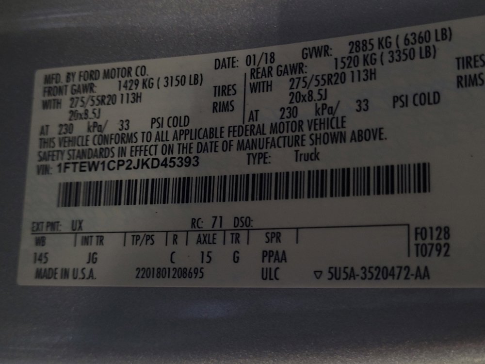 Used 2018 Ford F150 XL w/ Equipment Group 101A Mid image 33