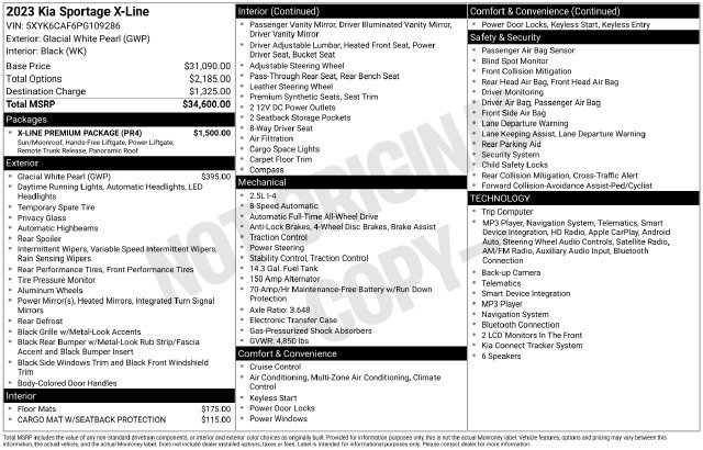 Used 2023 Kia Sportage X-Line w/ X-Line Premium Package AWD/4WD image 30