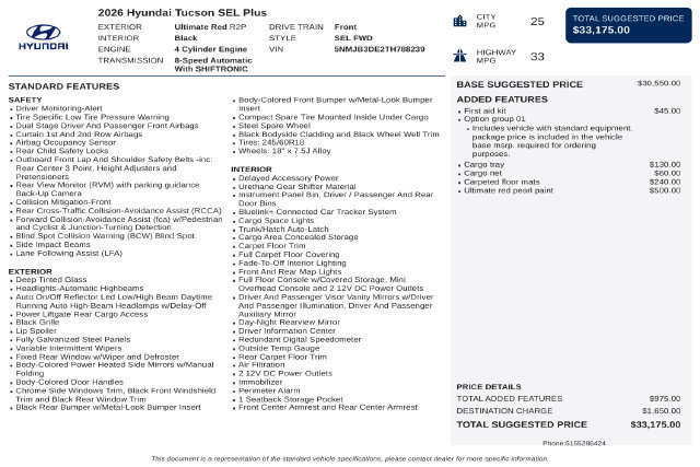 New 2026 Hyundai Tucson SEL Plus FWD image 43