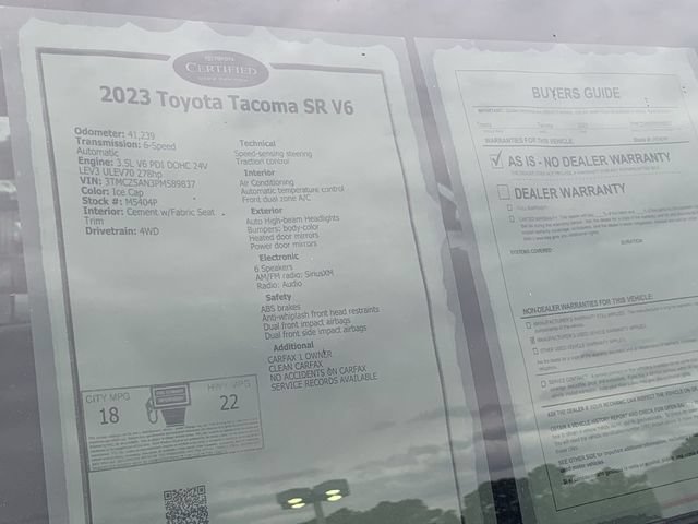 Certified 2023 Toyota Tacoma SR AWD/4WD image 36