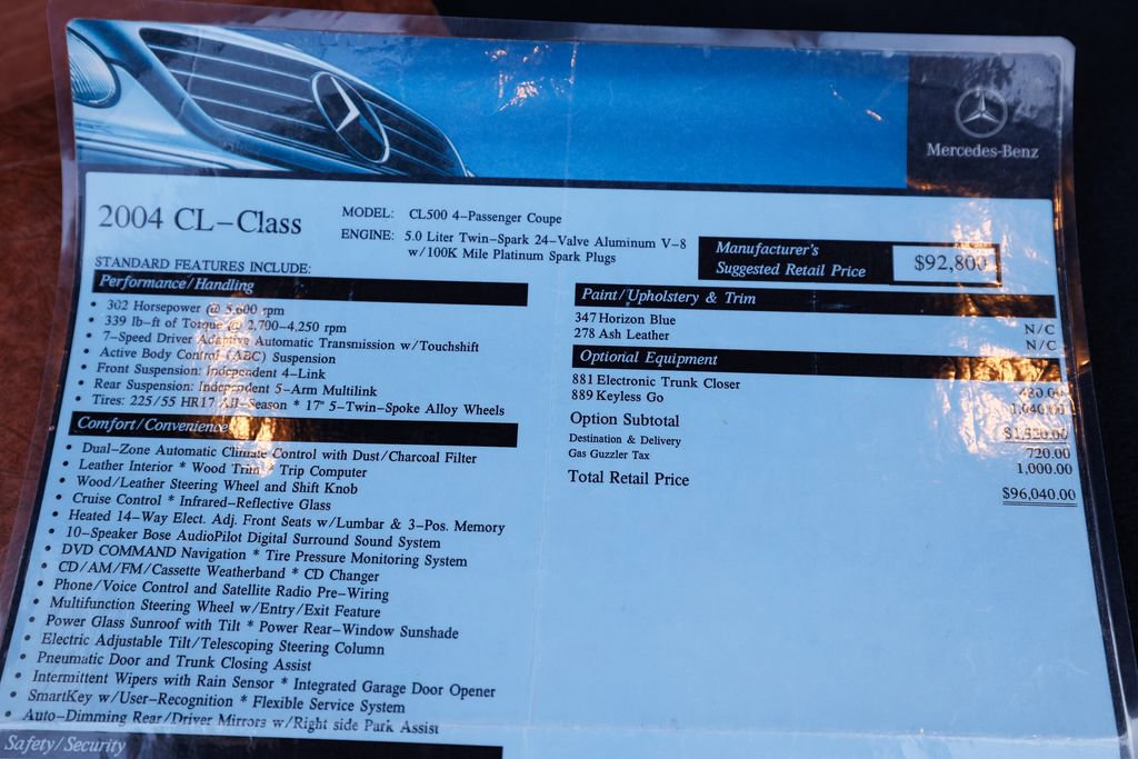 Used 2004 Mercedes-Benz CL 500 image 95