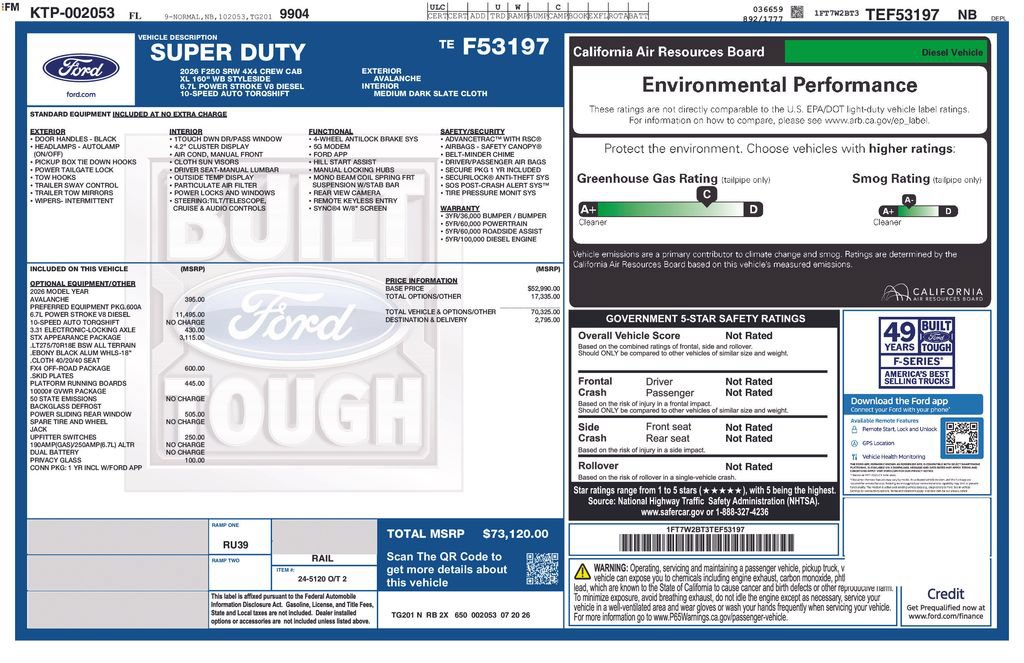 New 2026 Ford F250 XL w/ STX Appearance Package AWD/4WD image 8