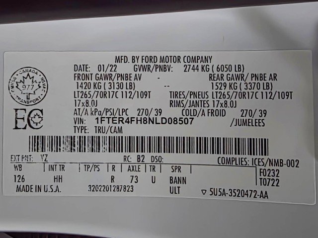 Used 2022 Ford Ranger Lariat w/ Tremor Off-Road Package image 41