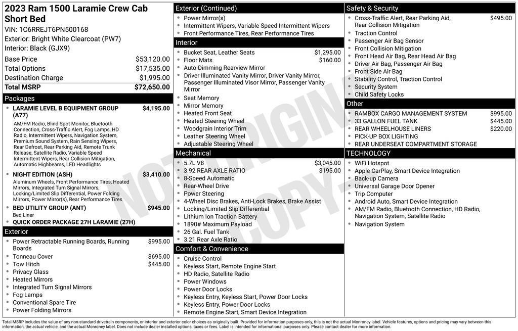 Used 2023 RAM 1500 Laramie RWD image 8