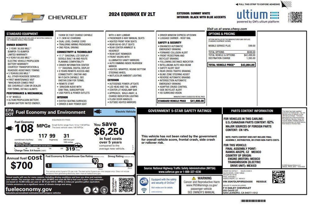 Used 2024 Chevrolet Equinox EV LT FWD image 4