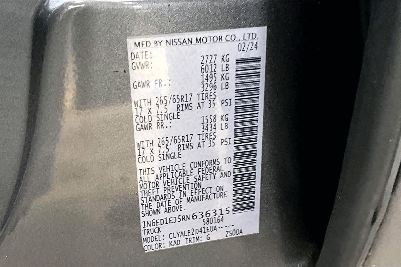 Certified 2024 Nissan Frontier SL RWD image 34