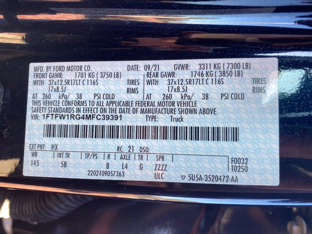 Used 2021 Ford F150 Raptor w/ Raptor 37 Performance Package image 20