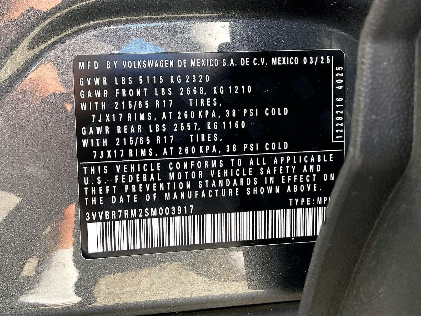 Certified 2025 Volkswagen Tiguan S AWD/4WD image 31