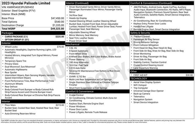 Used 2023 Hyundai Palisade Limited w/ Cargo Package image 4