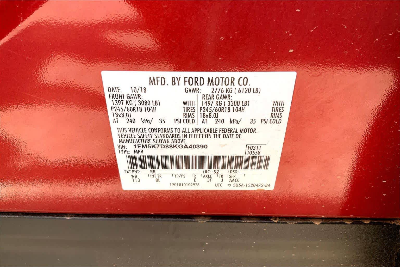 Used 2019 Ford Explorer XLT w/ Equipment Group 201A FWD image 31