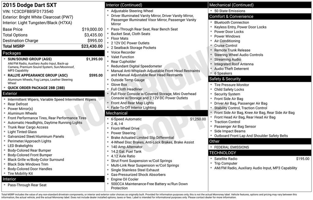 Used 2015 Dodge Dart SXT w/ Sun/Sound Group image 8