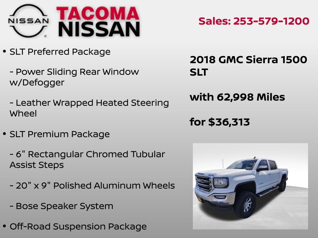 Used 2018 GMC Sierra 1500 SLT w/ SLT Premium Package image 12