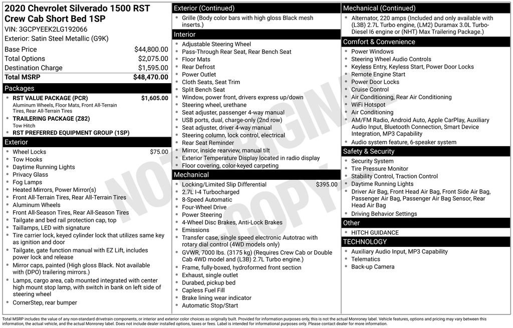 Used 2020 Chevrolet Silverado 1500 RST w/ RST Value Package AWD/4WD image 6