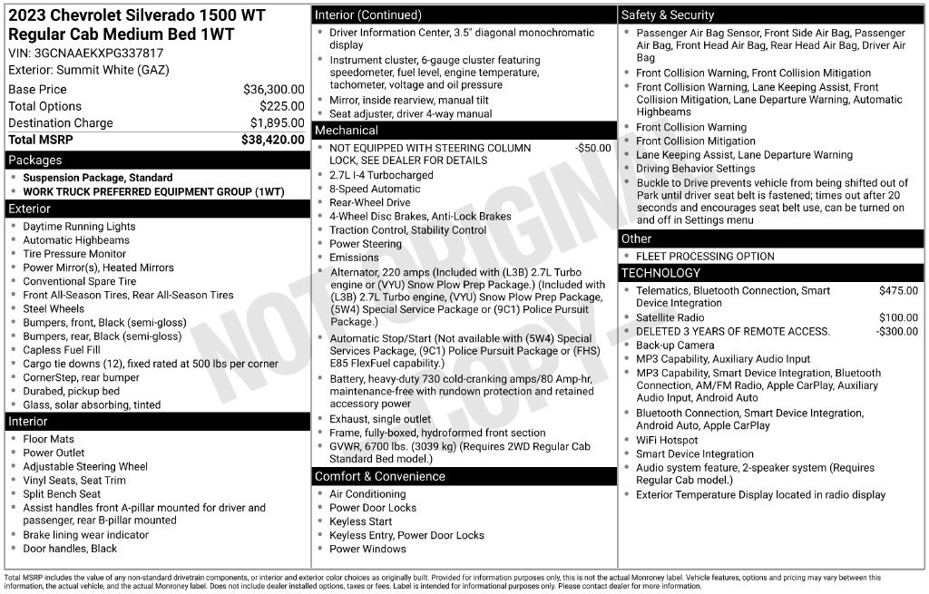 Used 2023 Chevrolet Silverado 1500 W/T RWD image 17