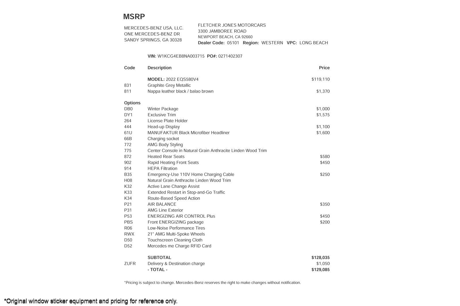 Certified 2022 Mercedes-Benz EQS 580 4MATIC Sedan image 4