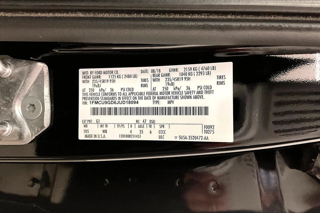 Used 2018 Ford Escape SE w/ SE Sport Appearance Package AWD/4WD image 18