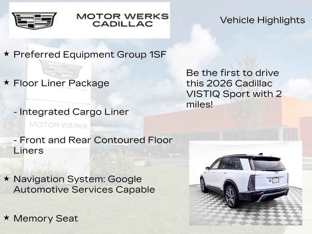New 2026 Cadillac Vistiq Sport w/ LPO, Floor Liner Package AWD/4WD image 13