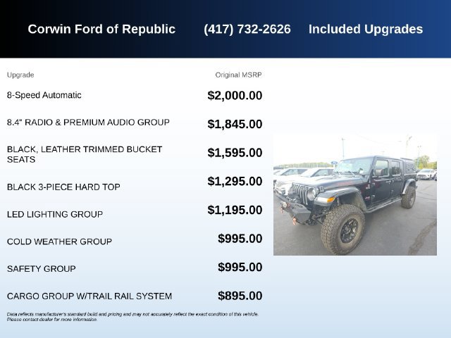 Used 2020 Jeep Gladiator Rubicon AWD/4WD image 5