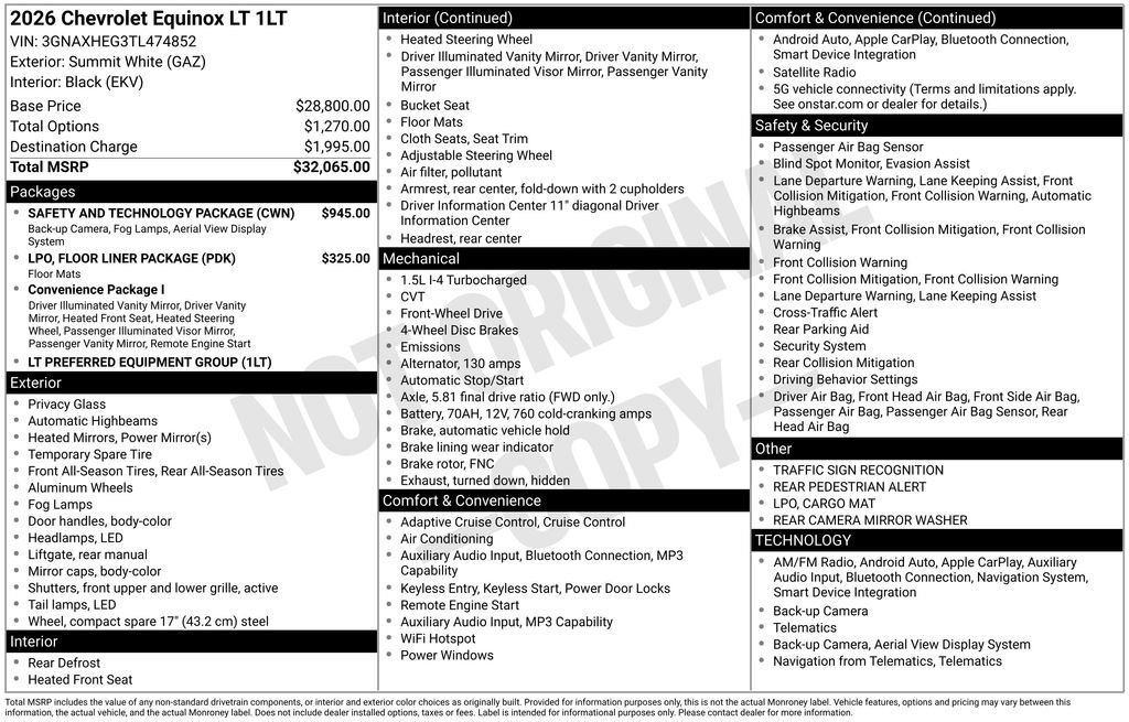 Used 2026 Chevrolet Equinox LT w/ Safety and Technology Package FWD image 35