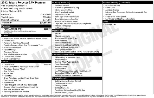 Used 2012 Subaru Forester 2.5X Premium w/ Popular Pkg 2 image 21