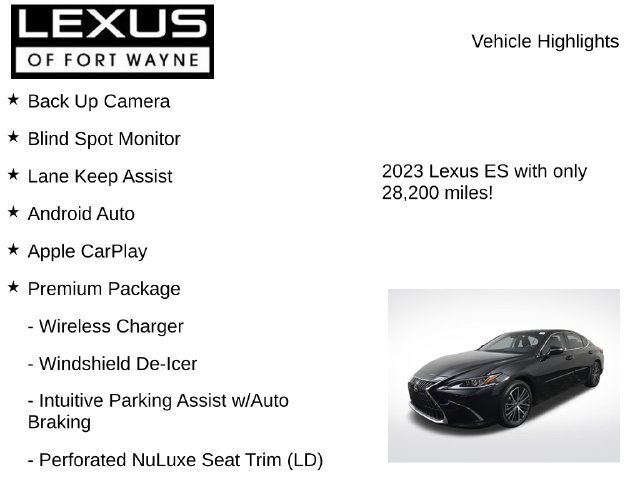 Used 2023 Lexus ES 350 w/ Premium Package FWD image 8
