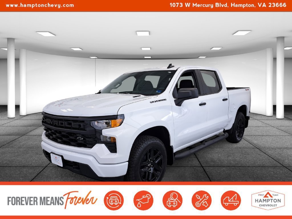 New 2026 Chevrolet Silverado 1500 Custom w/ Turbomax Blackout Package AWD/4WD image 1