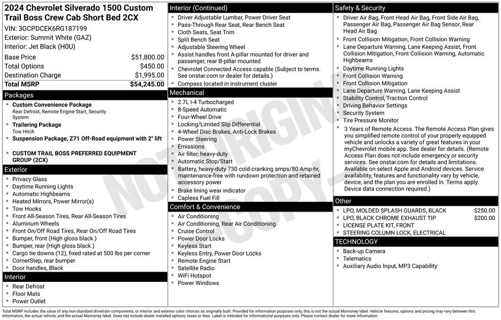 Certified 2024 Chevrolet Silverado 1500 Custom Trail Boss image 10