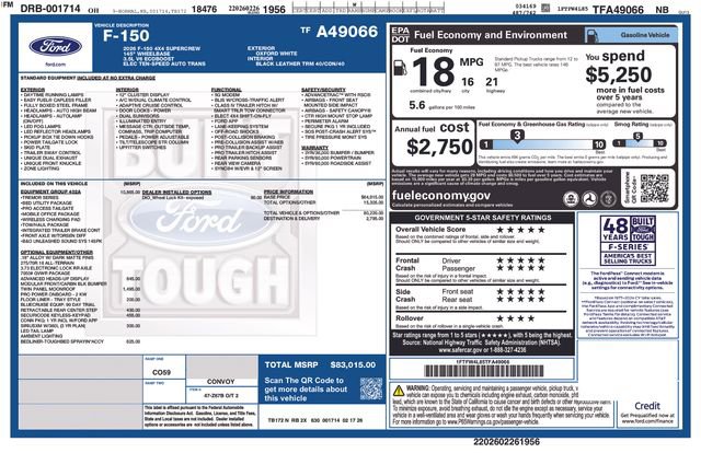 New 2026 Ford F150 Tremor w/ Equipment Group 402A High image 4