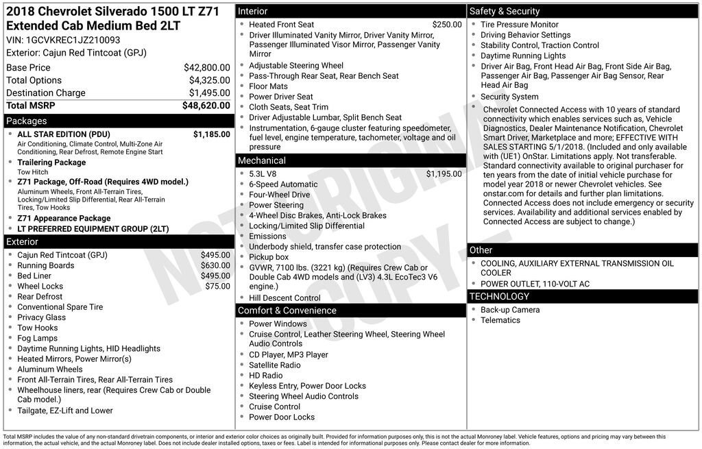 Used 2018 Chevrolet Silverado 1500 LT w/ All Star Edition image 11