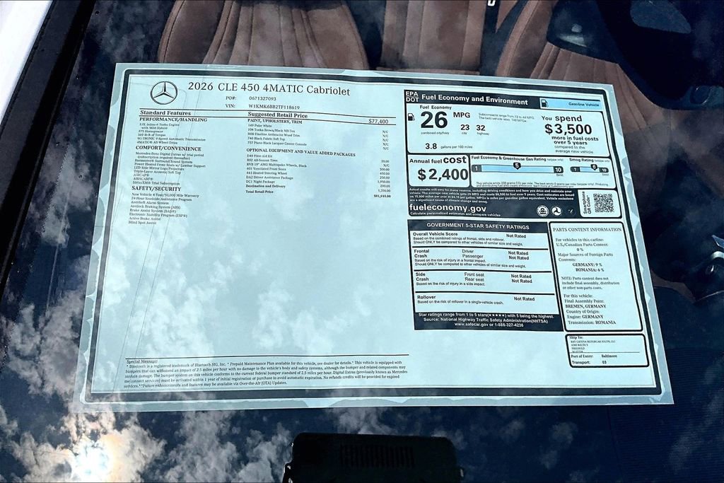 New 2026 Mercedes-Benz CLE 450 4MATIC Cabriolet image 14