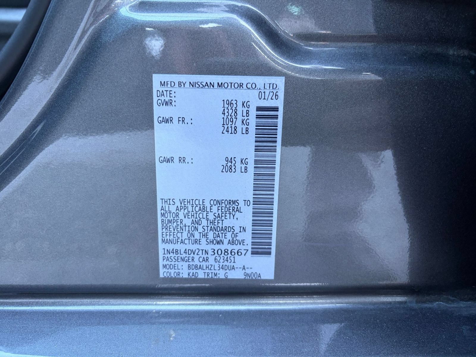 Used 2026 Nissan Altima 2.5 SV FWD image 27