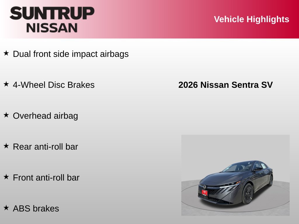 Used 2026 Nissan Sentra SV w/ Floor Mat Package FWD image 16