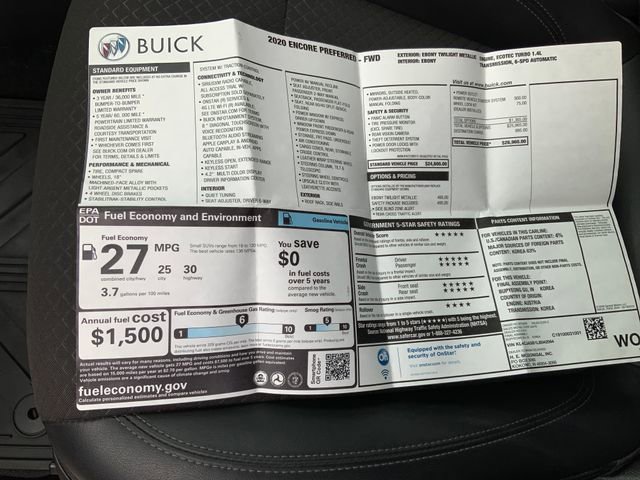 Used 2020 Buick Encore Preferred w/ Safety Package FWD image 18