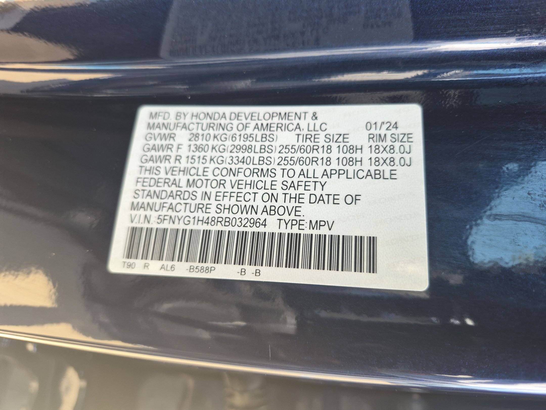 Certified 2024 Honda Pilot EX-L image 34