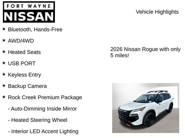 New 2026 Nissan Rogue SV w/ Rock Creek Premium Package image 8
