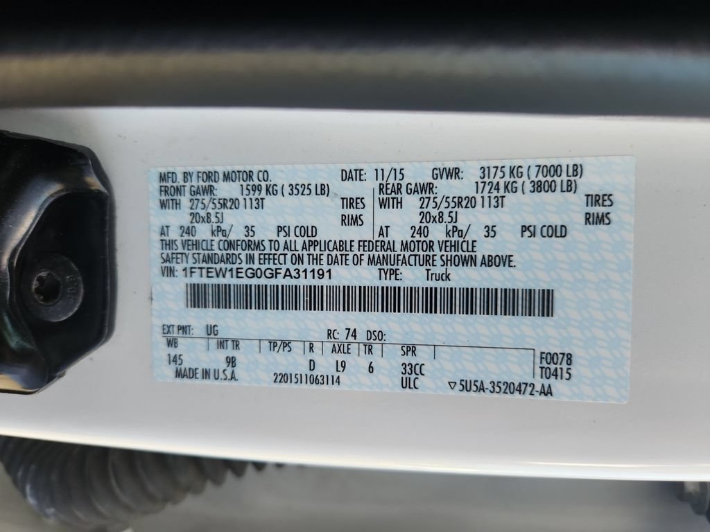 Used 2016 Ford F150 Platinum w/ Equipment Group 701A Luxury AWD/4WD image 25
