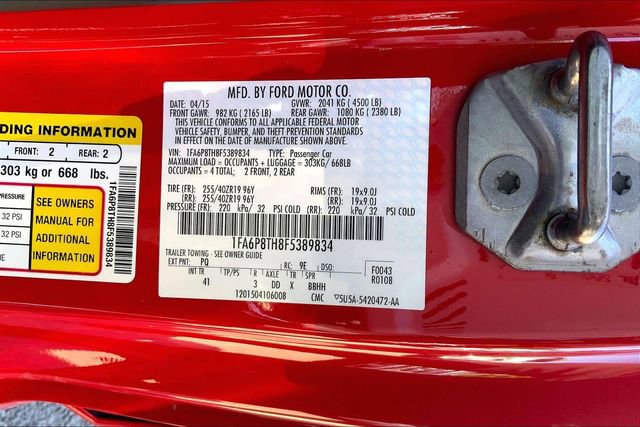 Used 2015 Ford Mustang Premium w/ Ecoboost Performance Package RWD image 4