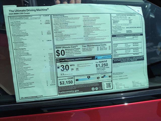New 2025 BMW 230i Coupe w/ M Sport Package RWD image 17