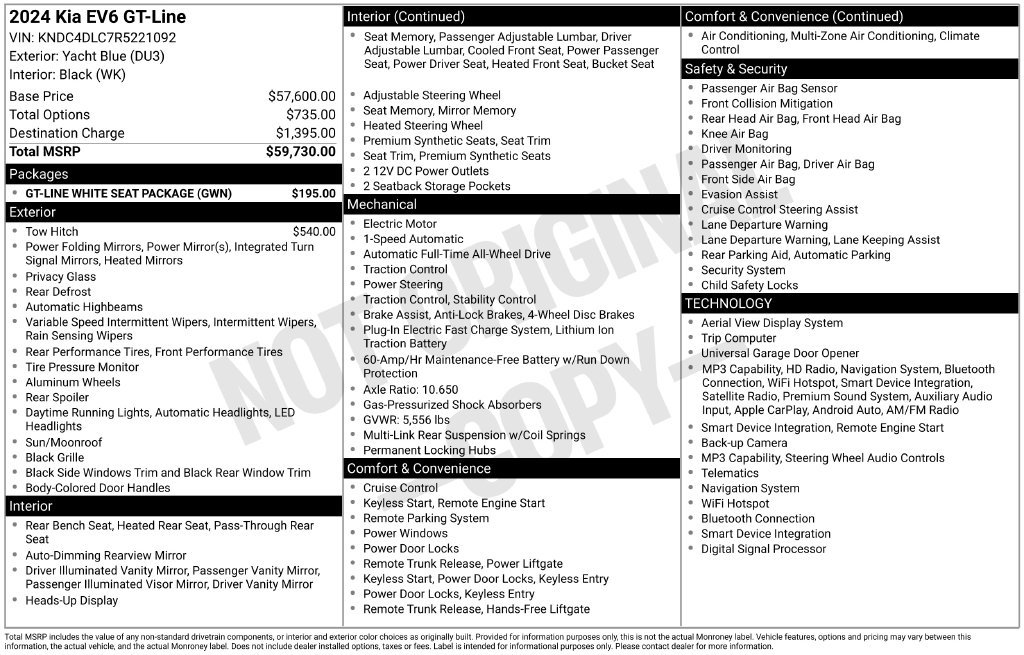 Certified 2024 Kia EV6 GT-Line w/ GT-Line White Seat Package AWD/4WD image 7