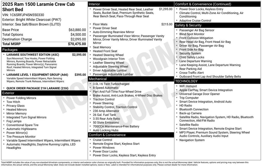 Used 2025 RAM 1500 Laramie w/ Laramie Southwest Edition AWD/4WD image 24