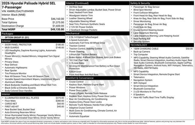 New 2026 Hyundai Palisade SEL AWD/4WD image 4