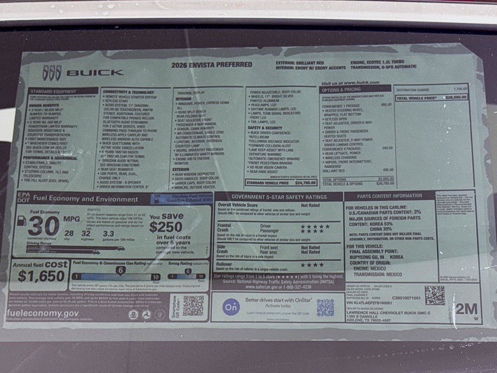 New 2026 Buick Envista Preferred w/ Convenience I Package FWD image 19