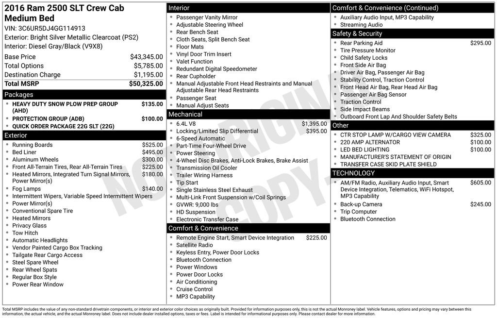 Used 2016 RAM 2500 SLT image 4
