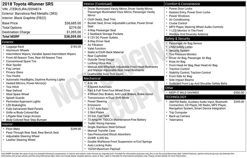 Used 2018 Toyota 4Runner SR5 image 3